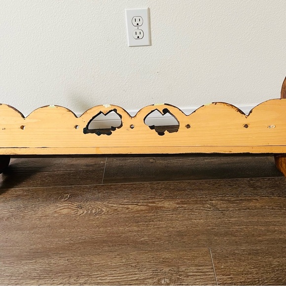 Rustic Brown Wooden Wall Shelf - Picture 6 of 13